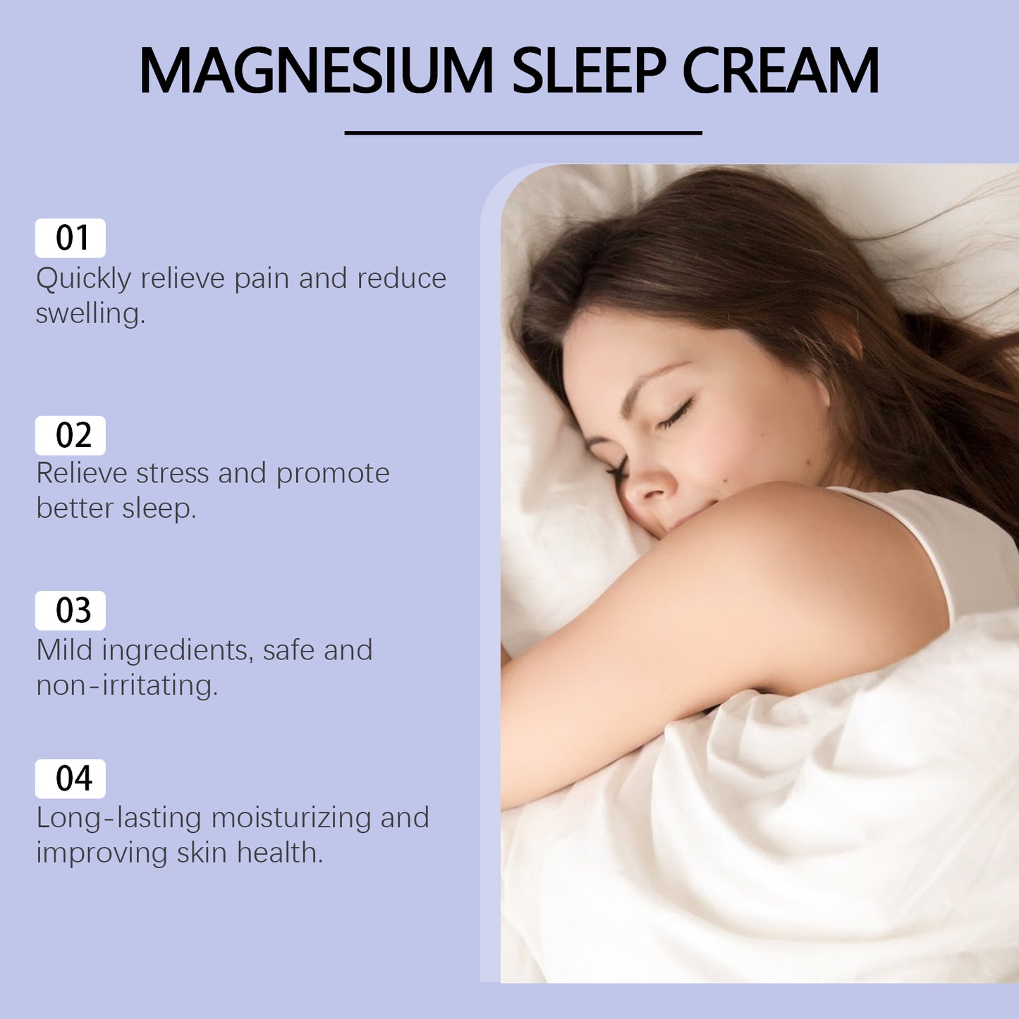Woodsleep Magnesium Sleep Cream Improves Sleep, Relieves Body Fatigue And Sleep Discomfort, Relieves Pamper Sleep Cream